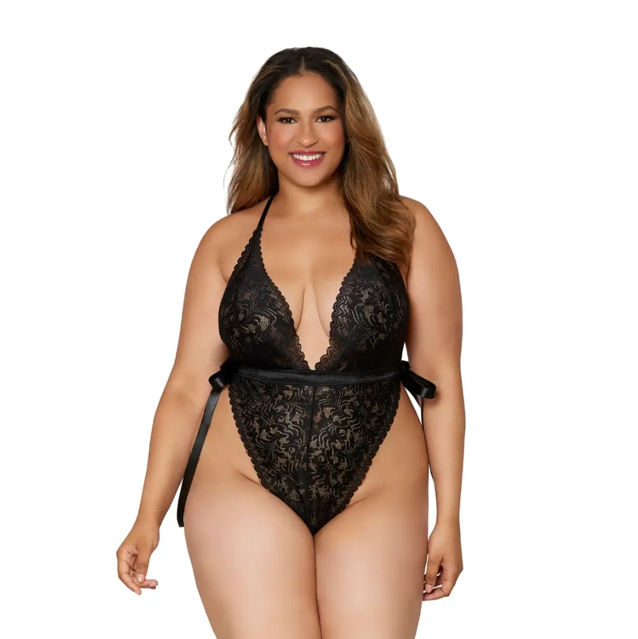 Bow Tie Plunging Teddy